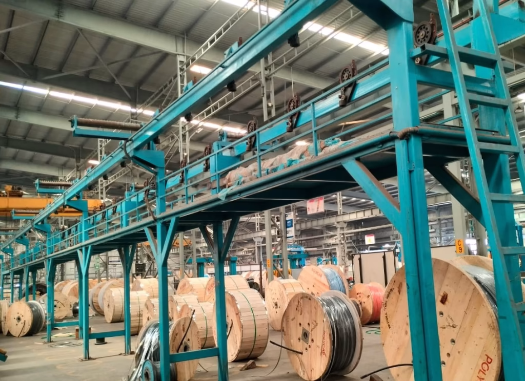 img02 pourtier 2000mm single twist steel wire armouring line